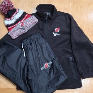 DEVILS youth hockey warm-up suit szYXL good condit